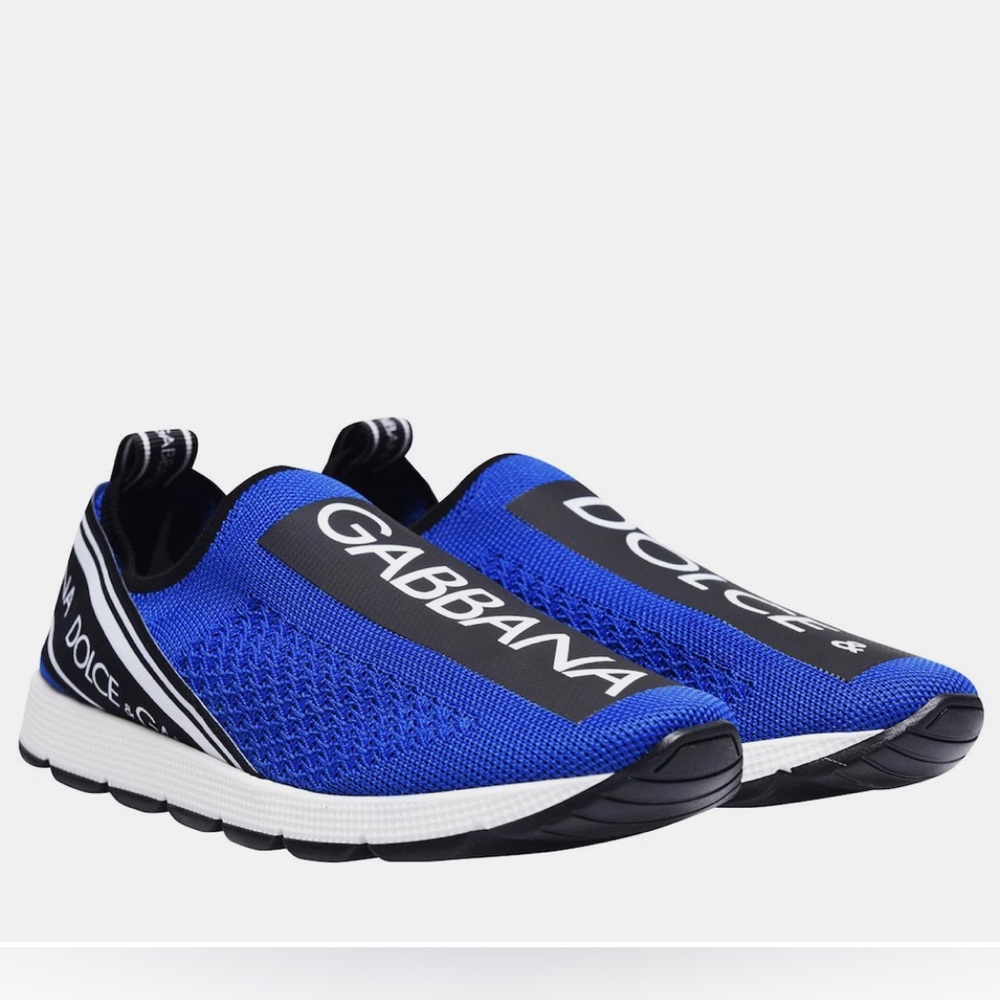 Dolce and Gabbana Sorrento logo-tape slip-on sneakers